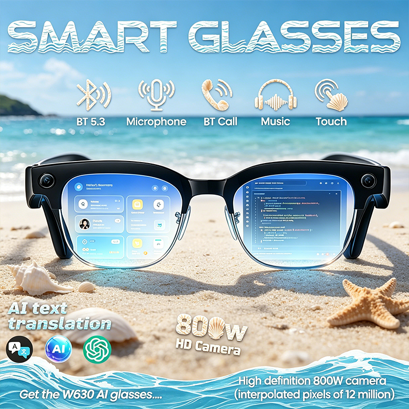 Smart Glasses Lens - 2026New 800W Pixel Camera Smart Glasses