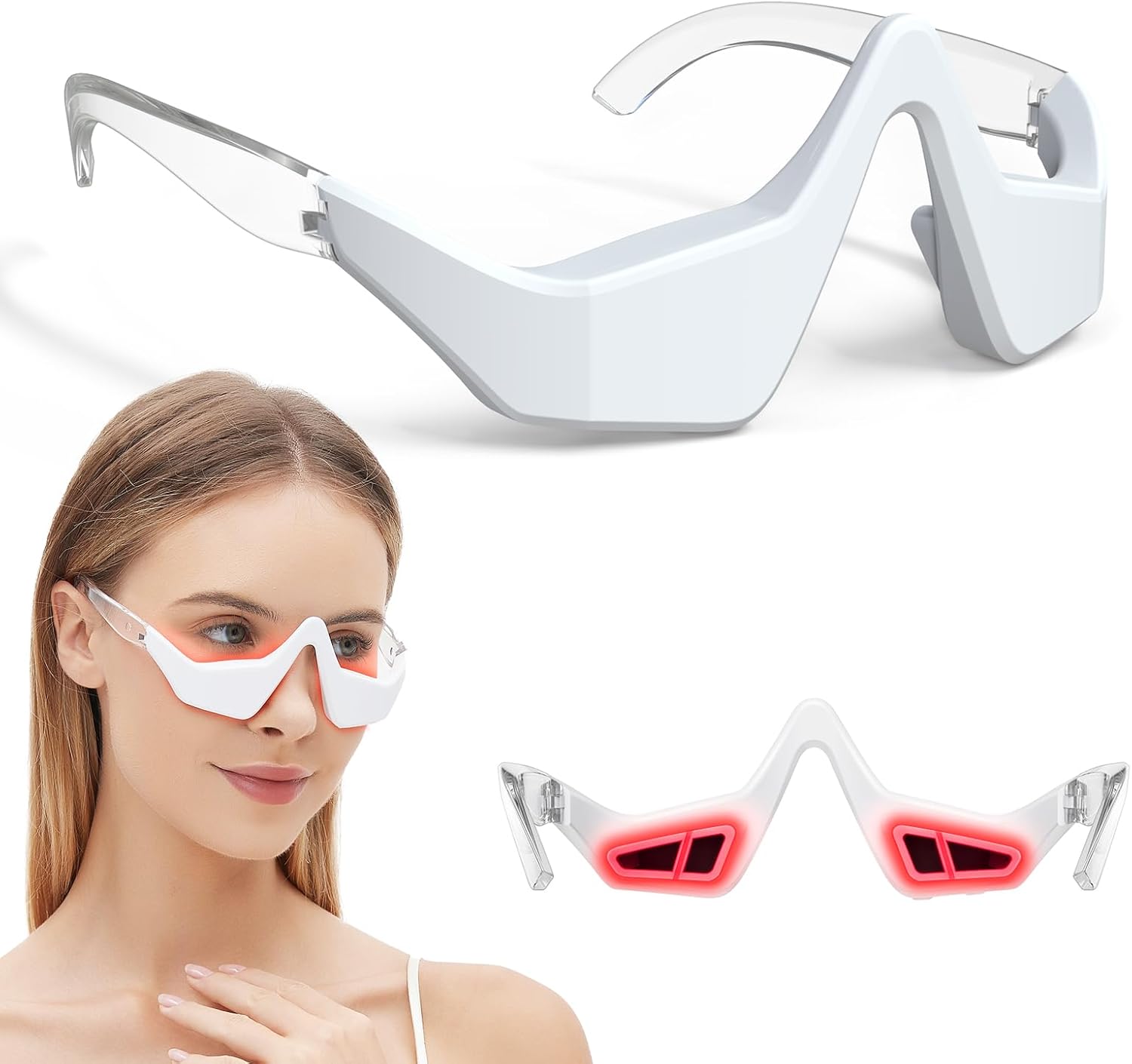 Light Therapy Glasses - Microcurrent EMS Eye Massager Device Under