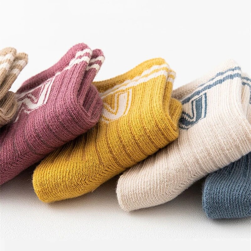 3 Pairs Baby Letter Socks Knit - Baby Sock Oximeter บทวิจารณ์และราคา