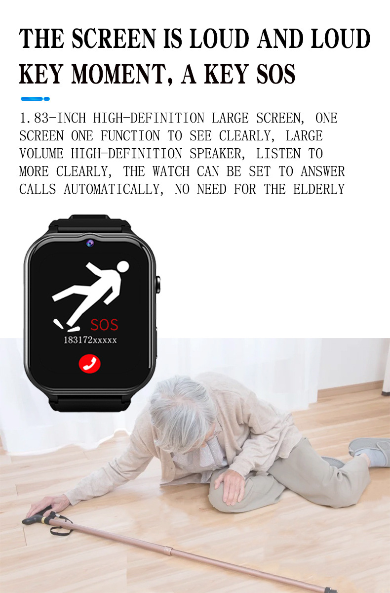 Elderly Smart Watch For Senior - Fall Detection Watch บทวิจารณ์และราคา