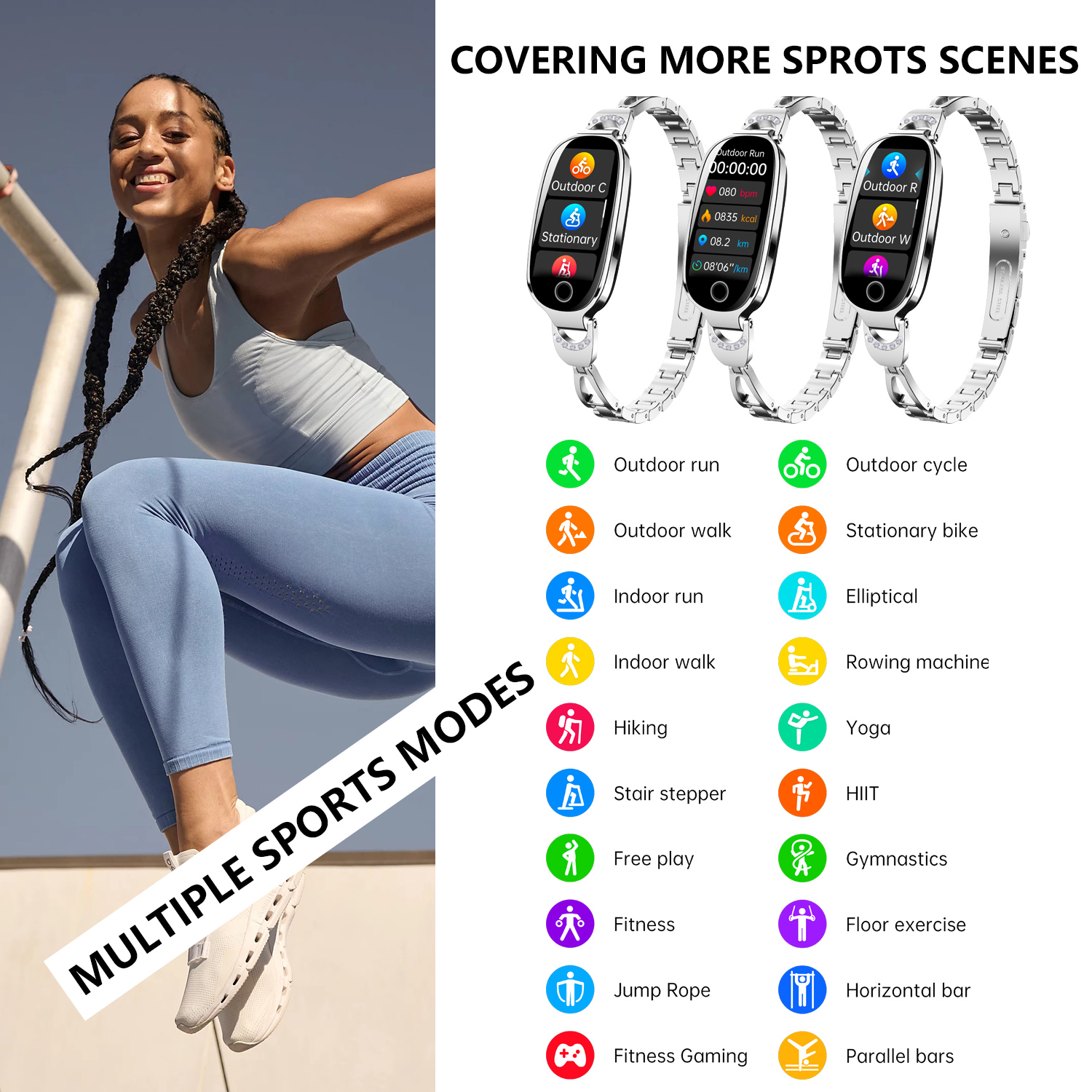F81 Girl Heart Rate Waterproof - Breath Rate Monitor บทวิจารณ์และราคา