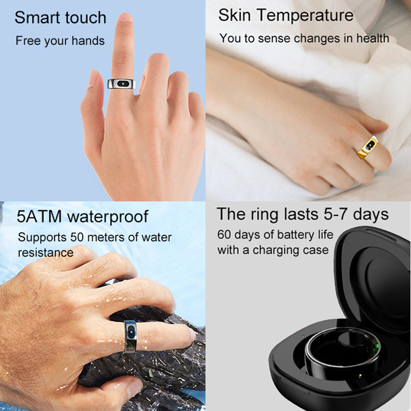 R08 Smart Ring Men Women With  - Temperature Ring Skin บทวิจารณ์และราคา