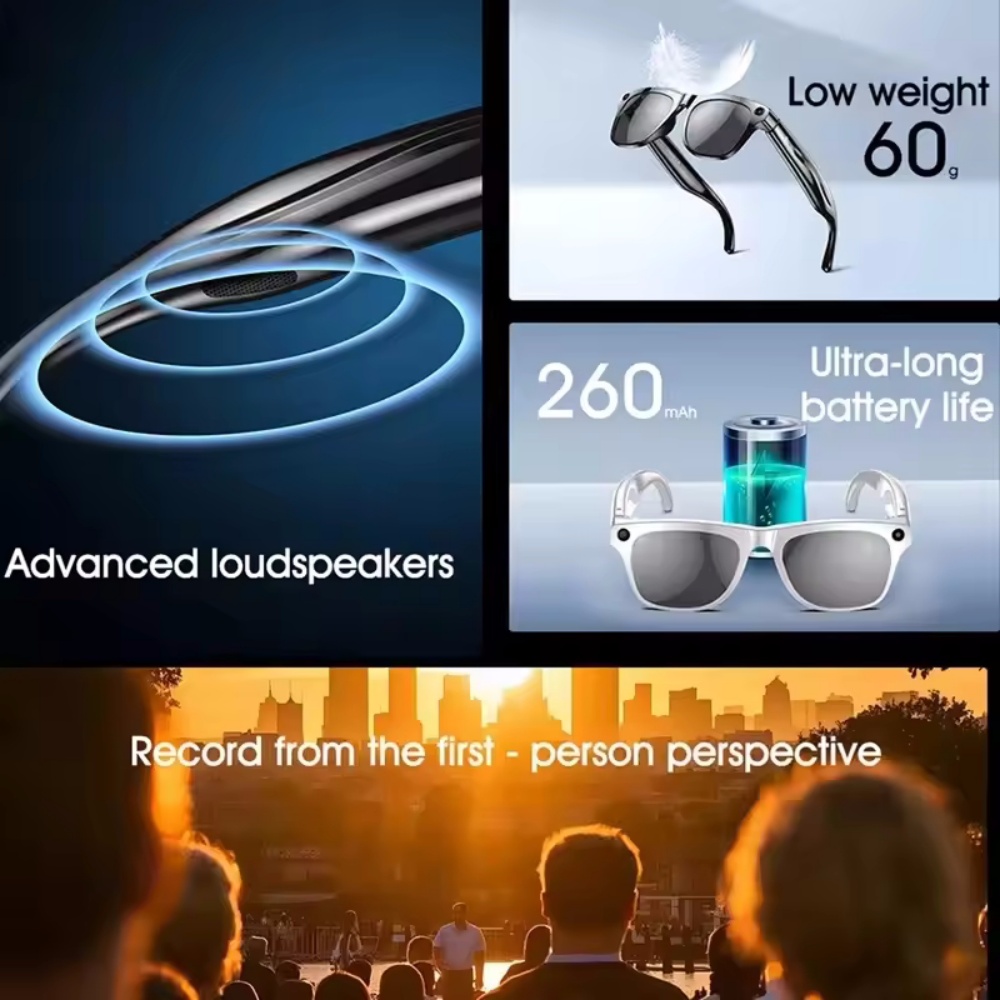 Smart Glasses AI Camera HD Wea - Smart Glasses Lens บทวิจารณ์และราคา
