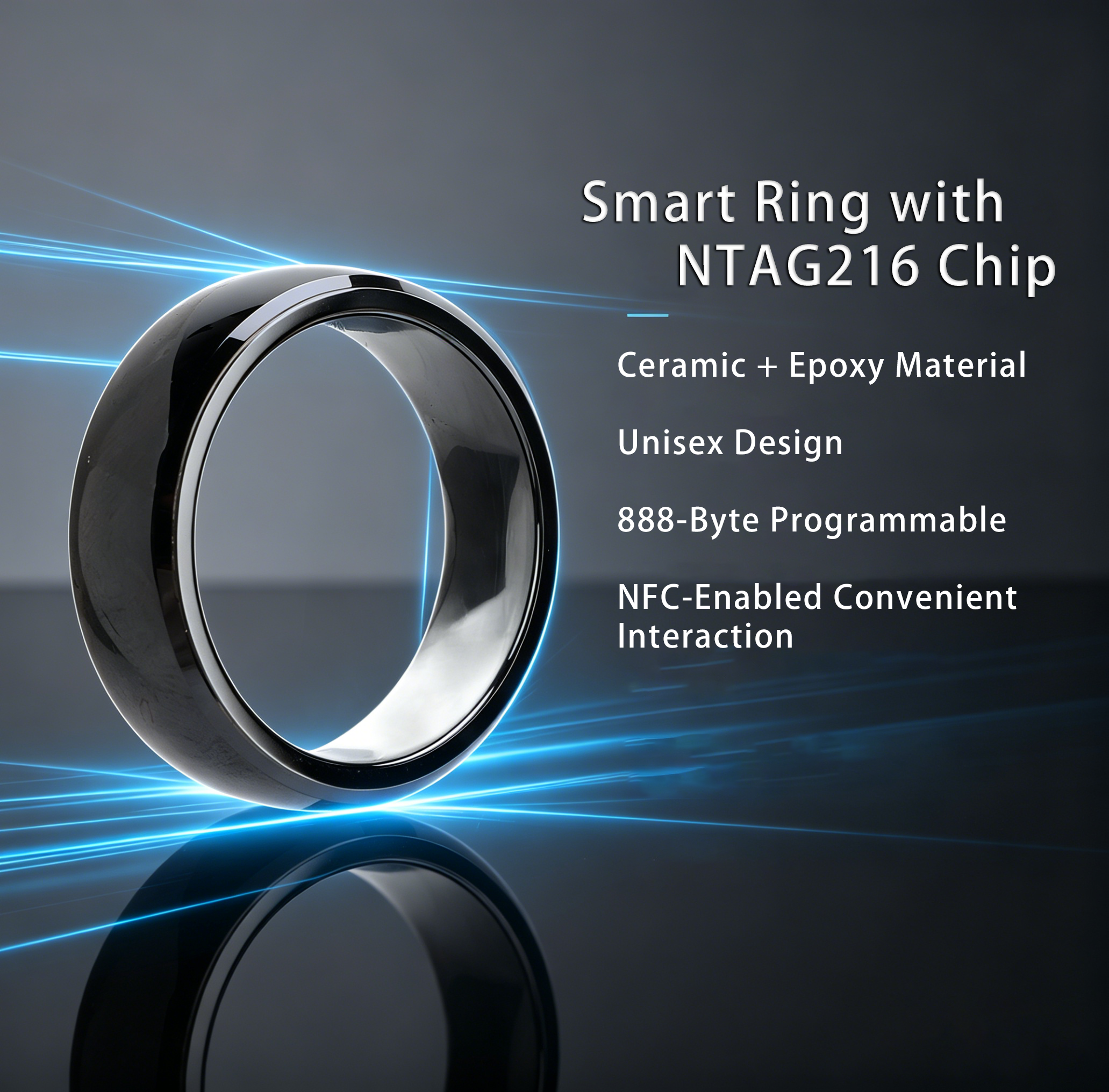 NFC Full Ceramic Smart Ring Co - Smart Ring Nfc Pay บทวิจารณ์และราคา