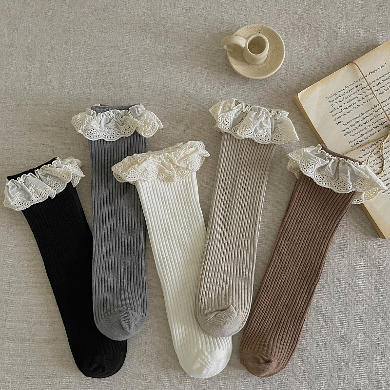 Ruffle Baby Girls Knee High So - Baby Sock Oximeter บทวิจารณ์และราคา