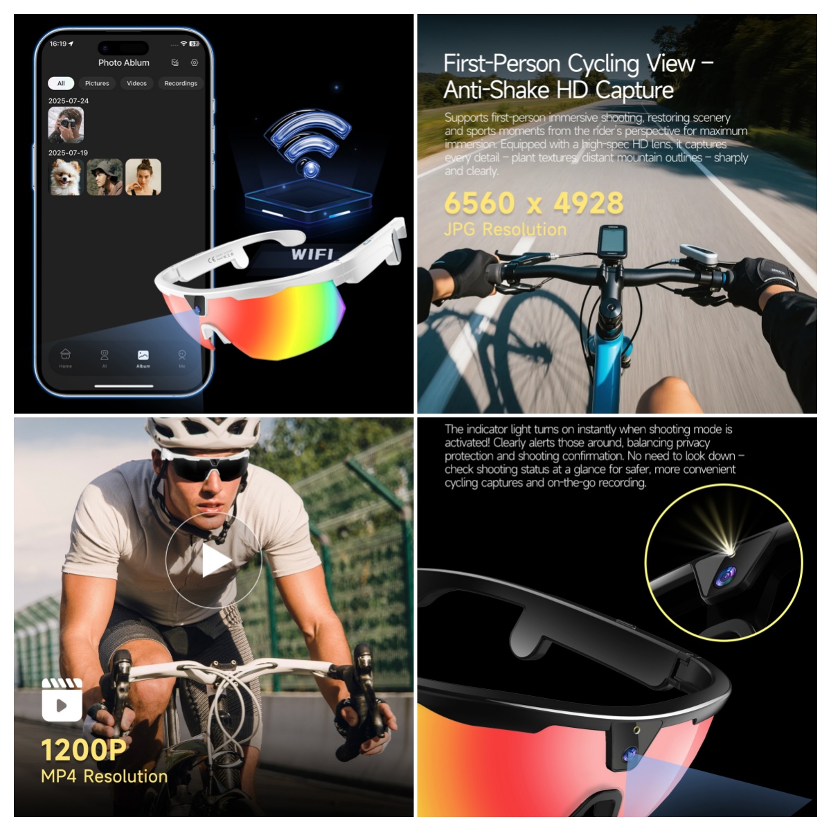 New AI smart glasses for outdo - Smart Glasses Lens บทวิจารณ์และราคา