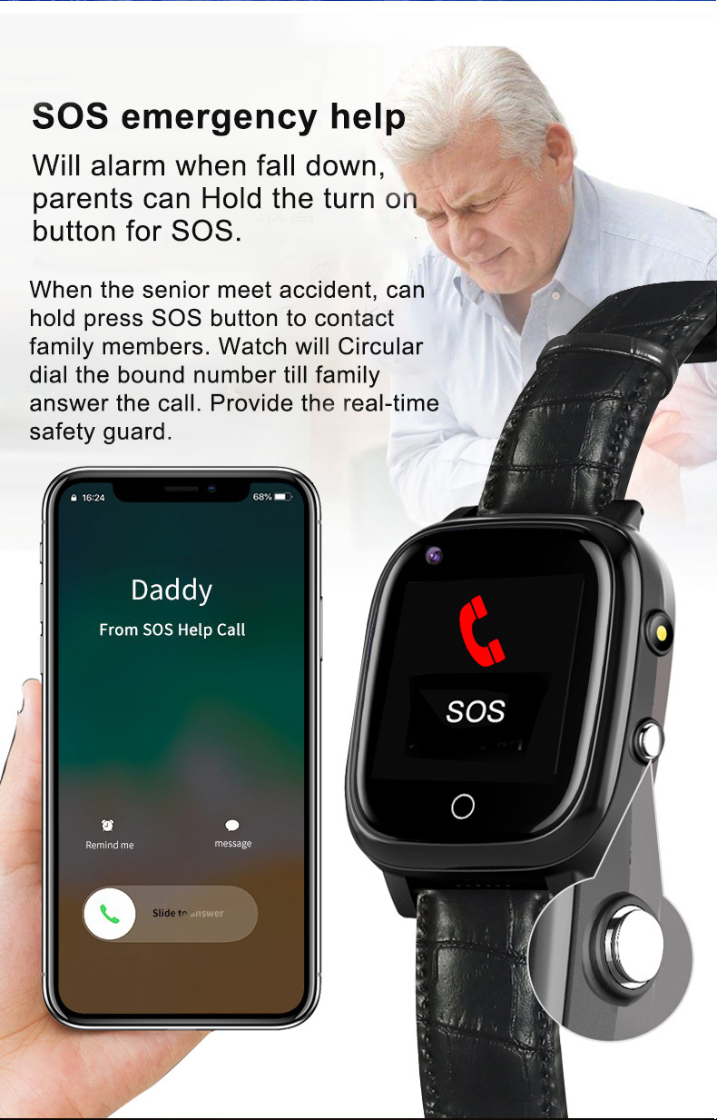 Elderly Smart Watch For Senior - Fall Detection Watch บทวิจารณ์และราคา
