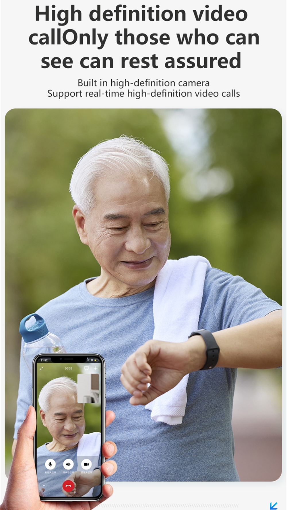 Elderly Smart Watch For Senior - Fall Detection Watch บทวิจารณ์และราคา