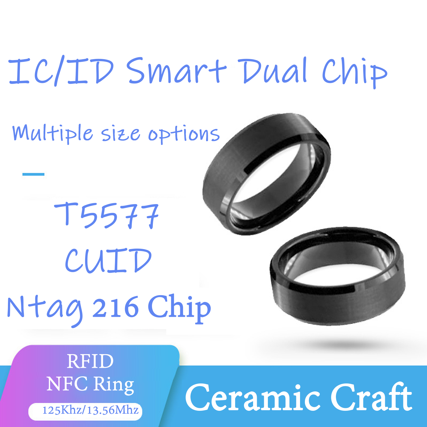 CUID T5577 Dual Chip Clone Rin - Smart Ring Nfc Pay บทวิจารณ์และราคา