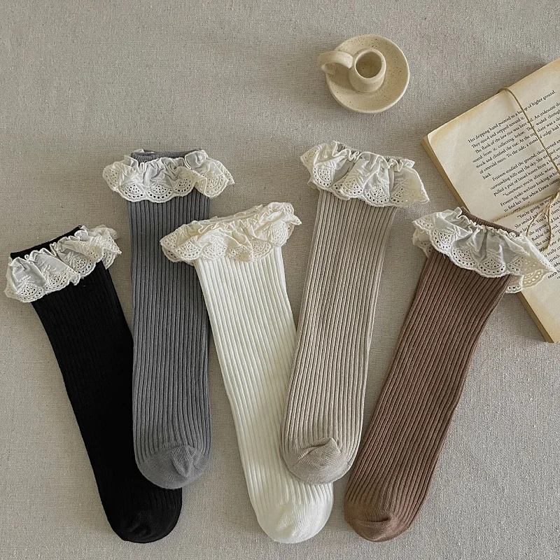 Ruffle Baby Girls Knee High So - Baby Sock Oximeter บทวิจารณ์และราคา
