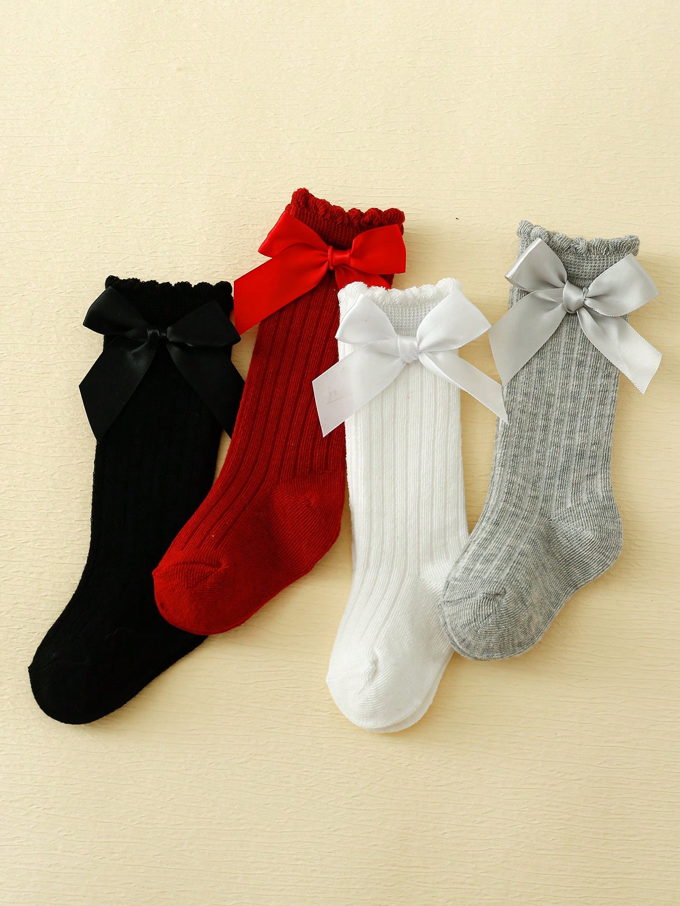 4/5 Pairs Baby Girls Long Knee - Baby Sock Oximeter บทวิจารณ์และราคา