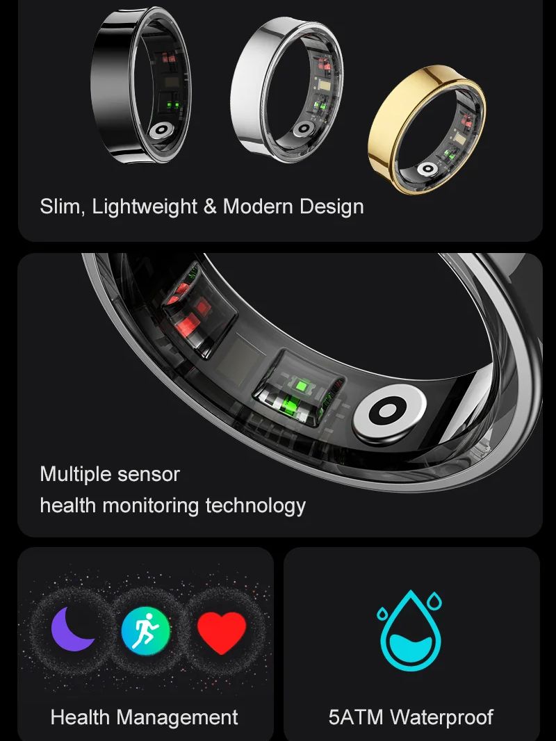 New Smart Ring R09 Health Moni - Temperature Ring Skin บทวิจารณ์และราคา