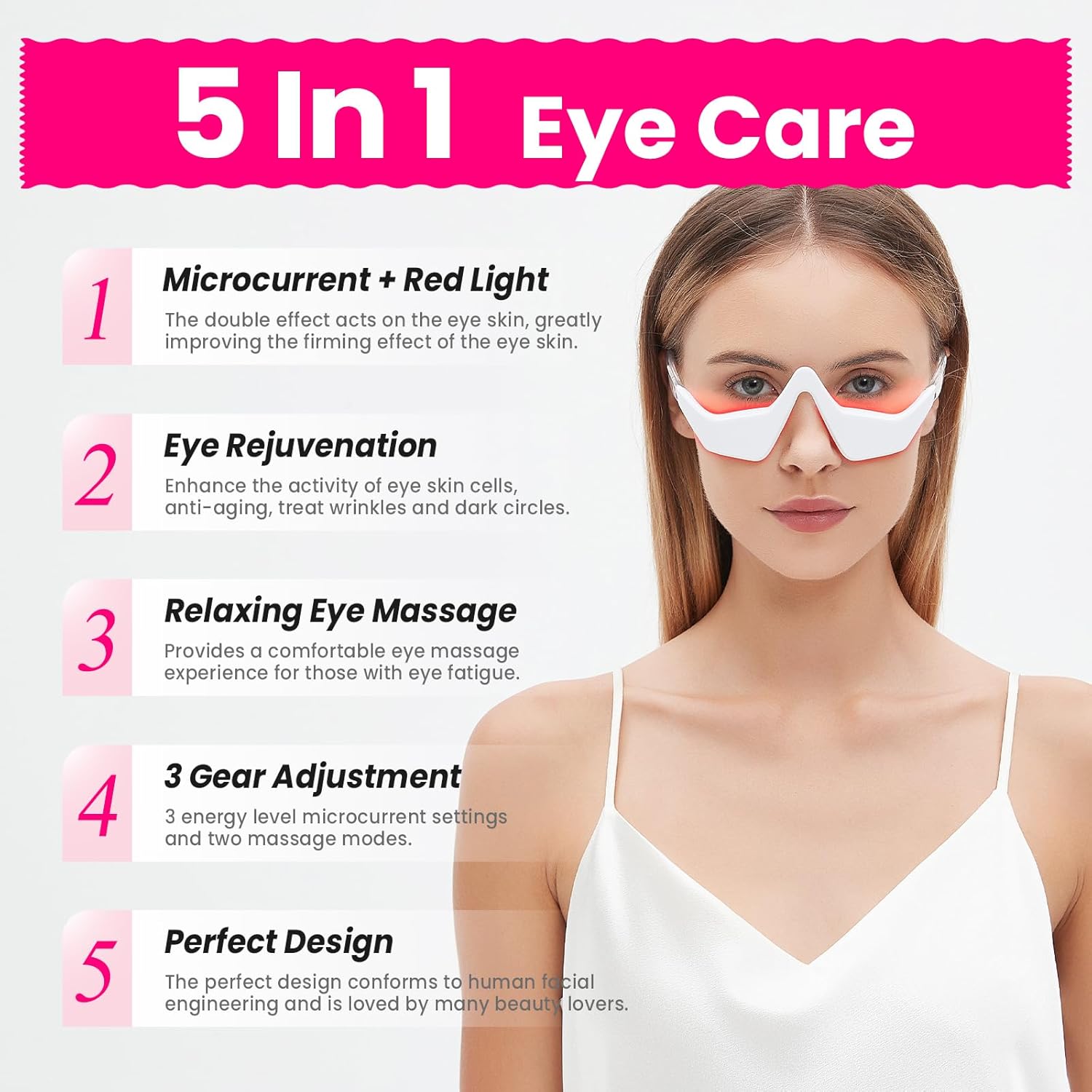 Microcurrent EMS Eye Massager  - Light Therapy Glasses บทวิจารณ์และราคา