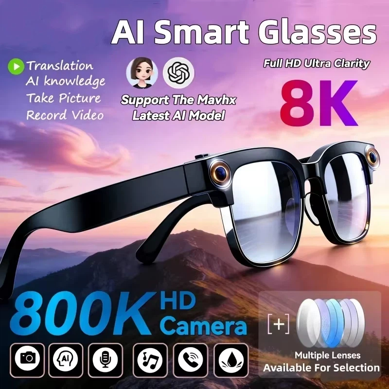 8K AI Smart Glasses Bluetooth  - Smart Glasses Lens บทวิจารณ์และราคา